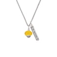 thumbnail image 2 of Delight Jewelry Yellow Faceted Glass Goldtone Spinner Silvertone Always My Mother Bar Charm Necklace, 23", 2 of 4