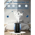 Humidifiers for Bedroom,Grelife 5L Quiet Warm and Cool Mist Top Fill