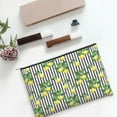 thumbnail image 6 of Susaid Lemons on Striped Print Makeup Mini Bags for Women Multi Color Cosmetics Bag Travel Toiletry Bag Pencil Pouch Blank Makeup Bags with Zipper, 6 of 7