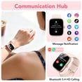 thumbnail image 4 of Smart Watch for Men Women, 1.85" Smartwatch with Bluetooth Call, Fitness Tracker, 100+ Sports Modes, IP68 Waterproof Smart Watch Compatible with Android iOS, for Gift Pink, 4 of 7