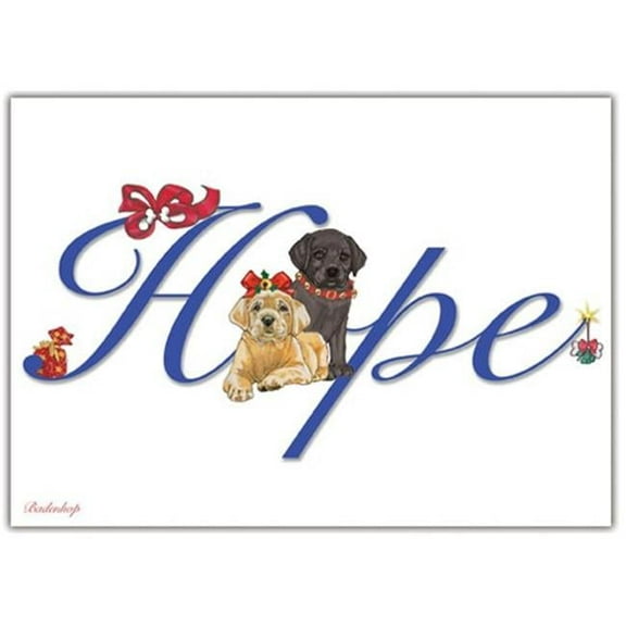 Pipsqueak Productions Labrador Hope Christmas Boxed Cards - Pack of 10
