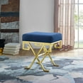 thumbnail image 6 of Modway Twist Velvet Ottoman in Gold and Navy, 6 of 6