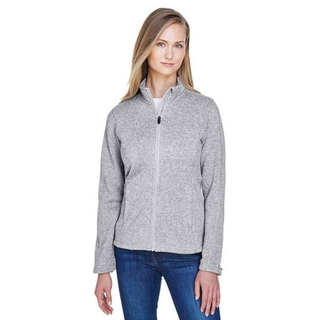 Devon & Jones DG793W Women s Bristol Full-Zip Sweater Fleece Jacket-Grey Heather-S
