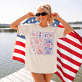 thumbnail image 3 of Patriotic Stamp Shirt, USA 250 Vintage 4th of July Shirt, Unisex Cotton Tee for Men Women (S-5XL), 3 of 7