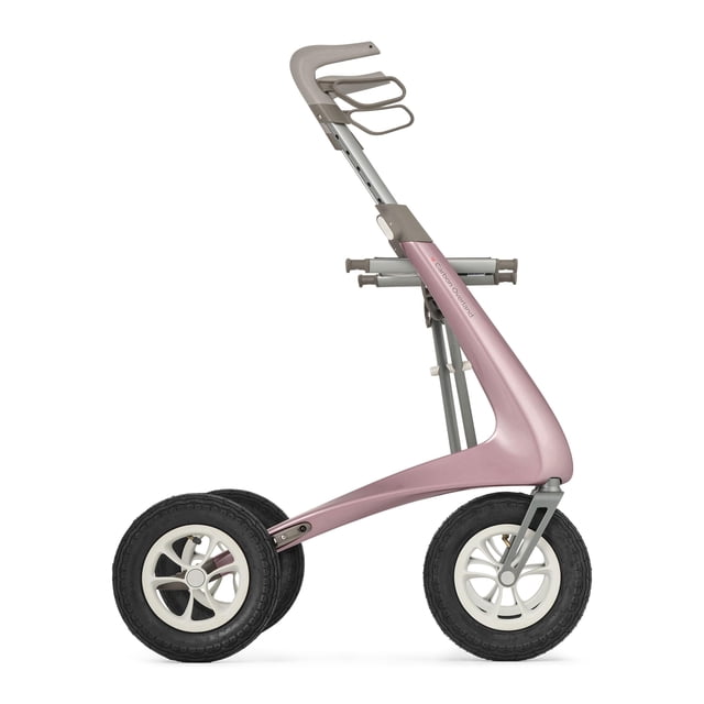 Andador todoterreno Carbon Overland de byACRE para adultos: 7 kg, 4 ruedas y asiento. Andador con asiento y ruedas. El andador plegable todoterreno con ruedas y asiento más ligero del mundo.