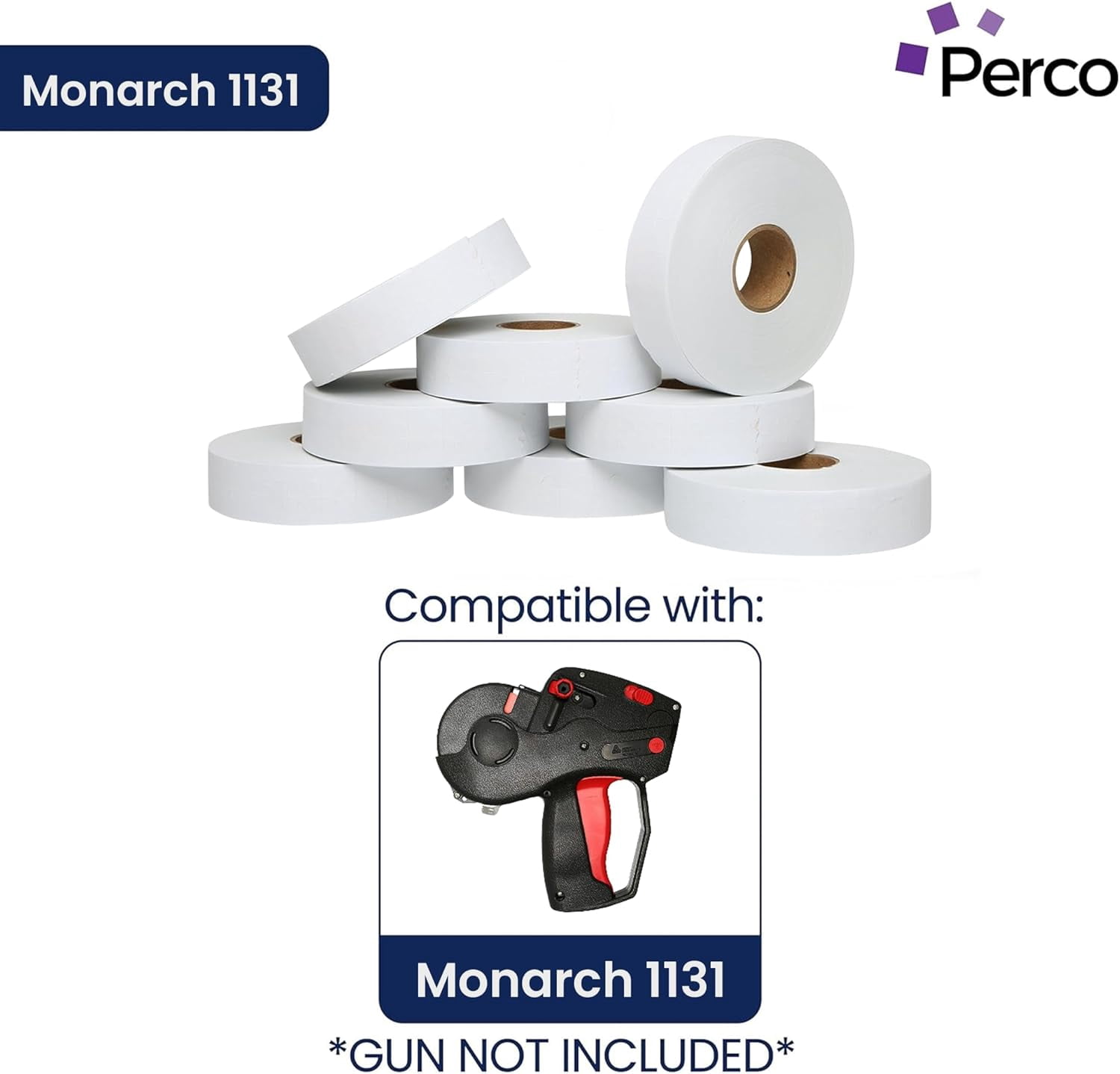 Freezer Adhesives Labels for Monarch 1131 White - 20,000 labels w/ 8 Rolls Value Pack, 1 Sleeve - Made in USA