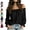 Mint Green, variant on Off Shoulder Ruffle Tops for Women Dressy Casual Long Sleeve Ruffle Cuffs Flowy Chiffon Shirts Loose Fit Solid Color Blouses L