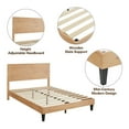 thumbnail image 4 of MUSEHOMEINC Mid Century Solid Wood Adjustable Height Platform Bed, Queen, 4 of 7