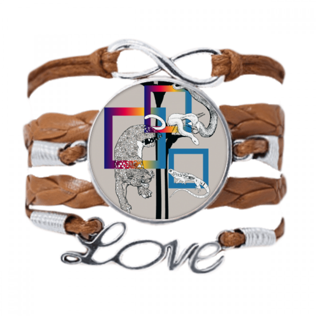 Animal Léopard Lézard Serpent Modèle Bracelet Amour Chaîne Corde Ornement Bracelet