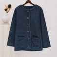 thumbnail image 3 of Hrsba Sweater Jacket for Women Solid Color Oversized Long Sleeve Knit Outerwear for Fall Winter, 3 of 6