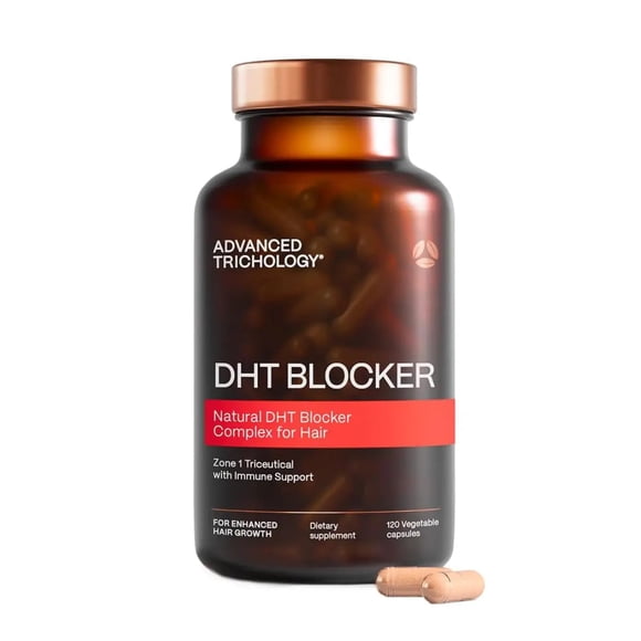 Advanced Trichology Bloqueador de DHT 120 Cápsulas Suplemento con Extractos Vegetales y Nutrientes Capilares