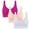 Hot Pink, variant on Bras for Women Nylon&Spandex Wireless Cross-Back 3PC Underwear for Women Purple 3XL
