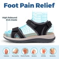 thumbnail image 4 of FitVille Women's Wide Arch Support Sandals Adjustable Ankle Strap Flat Sandals For Women, 4 of 6
