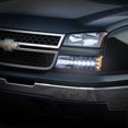thumbnail image 5 of DNA Motoring BL-LED-CS03-CH-AM For 2003 to 2007 Chevy Silverado Avalanche Pair LED DRL Stripe Chrome Housing Bumper Lights 04 05 06, 5 of 5
