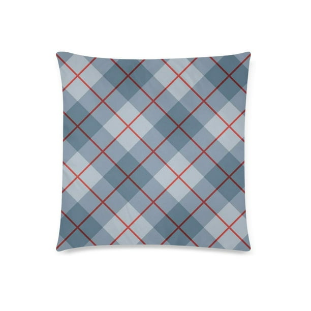 MKHERT Diagonal Plaid Pattern Pillow Covers Pillowcase Throw Pillows