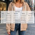 thumbnail image 4 of Women's Full Zip Hoodie, Oversized Long Sleeve Hooded Sweatshirt with Pockets, Casual Lightweight Zip Up Jacket, 4 of 7
