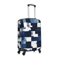 thumbnail image 4 of Multi-Size Suitcase Protective Cover Full Range Double Stitching Invisible Zipper For Travel Business Plaid Fall Camo Royalblue_4 Medium, 4 of 8