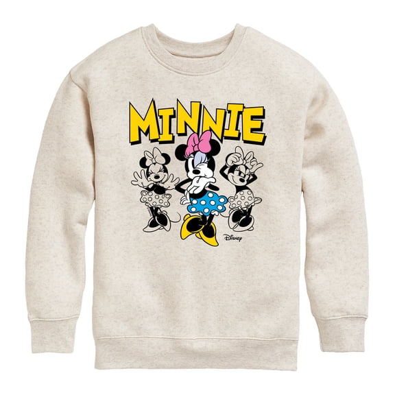 Disney - Minnie Mouse Group -Youth Boys Crew Fleece Sweatshirt
