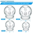 thumbnail image 3 of Royal Massage Glass Fire Cupping Jars Thick Glass Cupping Set 4 Sizes Vacuum Cupping Glass Fire Cupping Jars with Finger Grips (12 Pieces), 3 of 7