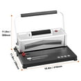 thumbnail image 4 of KFFKFF Spiral Coil Binding Device, Hand-Operated Book Creation Tool with Electrical Binding Feature, 46-Hole 500 Sheet Punch Binder, Includes 100pcs 5/16'' Coil Binding Spines, 4 of 9
