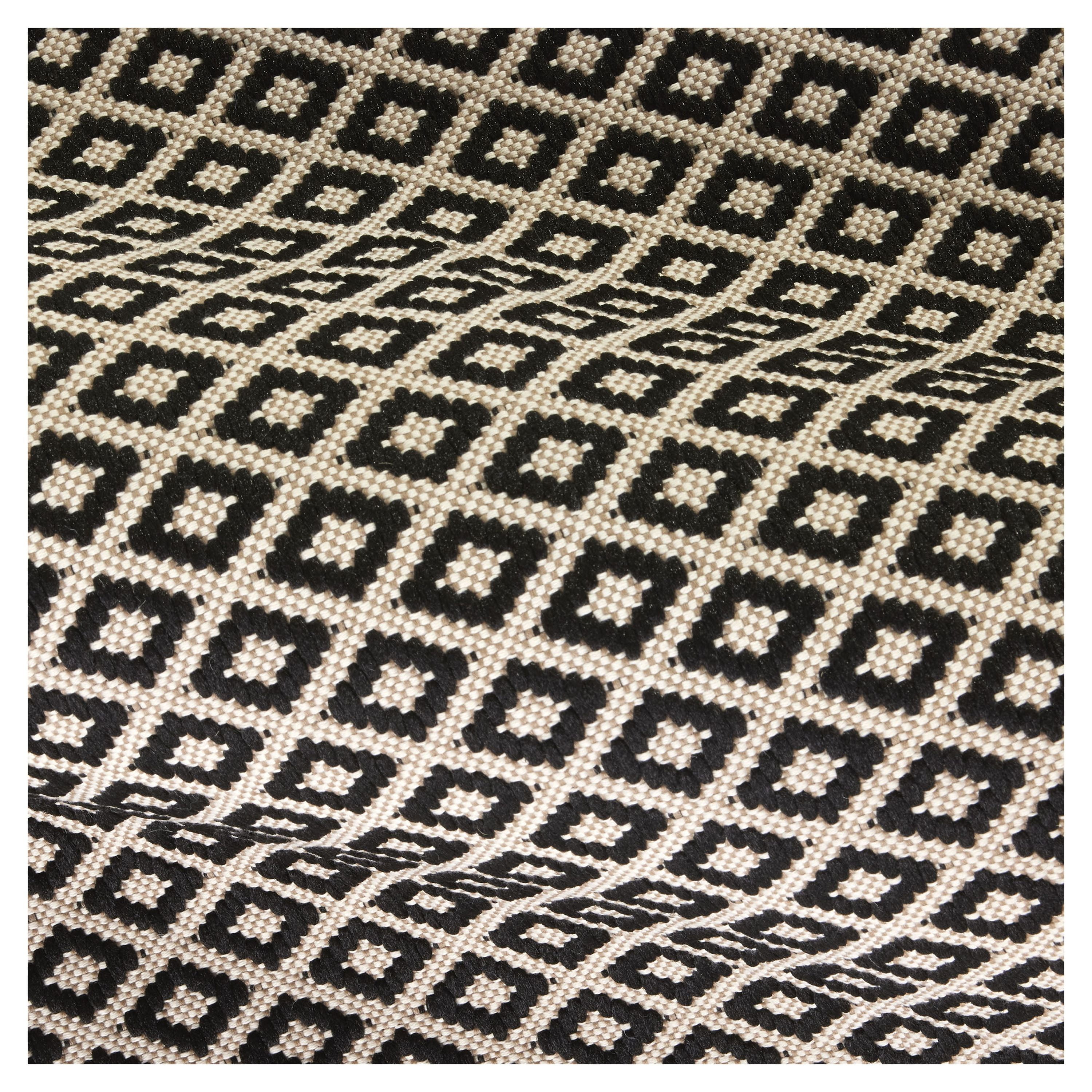 (2 pack) Better Homes & Gardens Black & White Diamond 20" x 34" Indoor Kitchen Rug - 65% Polypropylene, 35% Polyester