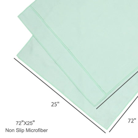 100% Microfiber Non-Slip Hot Yoga Mat Towel with Fit Corner Pockets，Super Absorbent, Durable, Machine Washable，72