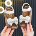 thumbnail image 2 of HIPYLO Girls White Sandals Size 10 Toddler Girl Shoes Big Kids Shoes Toddler Size 6 Shoes Youth Shoes Girls Size Shoes Baby Girl Size 3, White 4.5-5 Years, 2 of 4