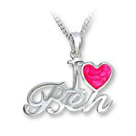 

Autoster OT013 - Silver Brass Chain Pendant with Epoxy in Rose - 18