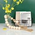 thumbnail image 3 of Large Wood Bead Garland with 1.5" Diameter Wooden Beads and Tassels,39" Long Rustic Wood Beads Garland for Tiered Tray Decor, 3 of 12
