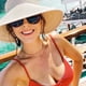thumbnail image 5 of Sombrero con visera solar FURTALK para mujer, paja, ala ancha, plegable, 5 of 8