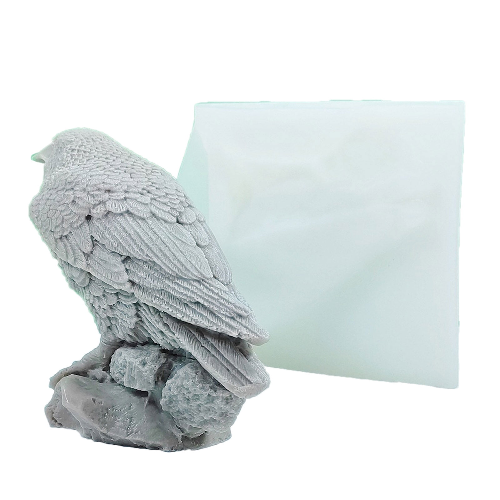 BELOWSYALER Halloween Silicone Moulds 3D Crow Candle Molds Scented Candle Molds Craft Castings Molds Halloween Decorations