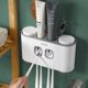 thumbnail image 2 of Soporte para cepillos de dientes con dispensador de pasta de dientes montado en la pared, 2 of 8