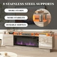 thumbnail image 5 of BOSSIN Fireplace TV Stand with 36" Electric Fireplace for Living Room,LED Light Entertainment Center,2 Tier TV Console Stand for TVs Up to 80", 5 of 8