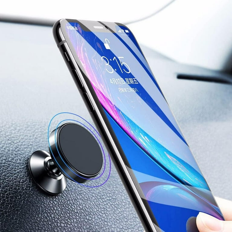 2-Pack Super Magnetic Phone Holder, 360° Adjustable Magnetic Car Mount Cell  Phone Holder, Universal Dashboar Stand, Compatible with All Smartphone  (Silver) 