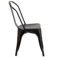 thumbnail image 3 of Black-Antique Gold Metal Indoor-Outdoor Stackable Chair, 3 of 9