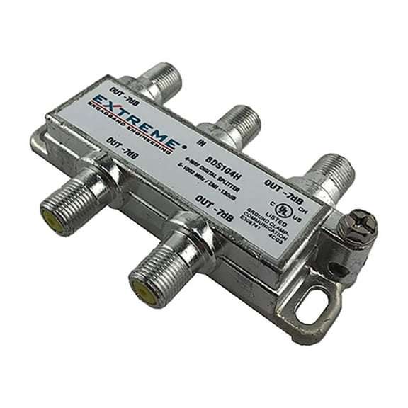 Extreme Broadband BDS104H 4-Way HD Digital High Performance Coaxial Cable Splitter