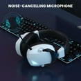 thumbnail image 3 of Andoe Wireless Gaming Headset for PS5/PS4/PC/Nintendo Switch/PC, Bluetooth 5.3 Gaming Headphones with Noise-Cancelling Microphone, 3.5mm Wired Jack for Xbox Series (White), 3 of 8