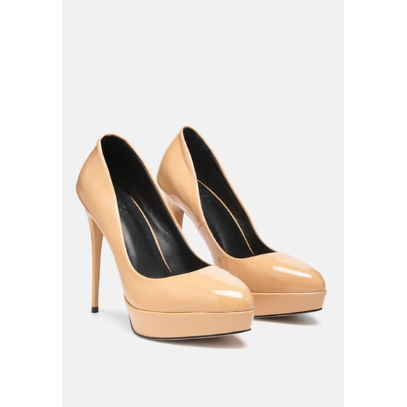 FAUSTINE Latte Stiletto Pump Sandals