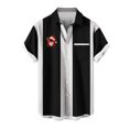 thumbnail image 1 of Mens Manga Corta Botón Abajo Camisas, Cuello de Vuelta Navidad Impresa Blusa, Top de Moda Casual, 1 of 4
