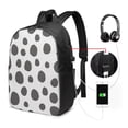 thumbnail image 3 of YFYANG 17" Laptop Backpack, Gray Leopard Texture Fashion Travel Work Backpack with USB and Headphone Cable Interface for Men and Women, 3 of 8