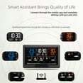 thumbnail image 2 of TFixol WiFi Color Screen Multi-Function Weather Station with 5-Day Forecast, Indoor/Outdoor Temperature & Humidity Monitor, USB Charging Port, US/EU Plug Option, Black (Model FJ3390TY-A), 2 of 6
