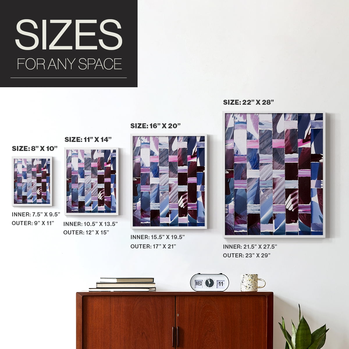 Dream Portals Framed Print in White Solid Wood Framed Print No Nail Hanging