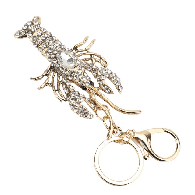 Porte-clés en Strass Homard Paillettes Bling Sac à Main Accessoire Femmes Filles