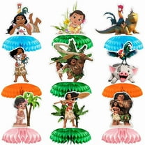 9Pcs Ocean Princess Cartoon Theme 3D Double Side Honeycomb Centerpieces Table Toppers,Cartoon Birthday Party Decorations Supplies for kids.