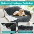 thumbnail image 2 of Eurhowing Waterproof Pet Blanket, Reversible Sherpa & Fleece Dog Bed Protector Pad, Liquid Pee Proof Sofa Guard Mat for Medium Large Dogs & Cats, 30"×40", Dark Gray, 2 of 16