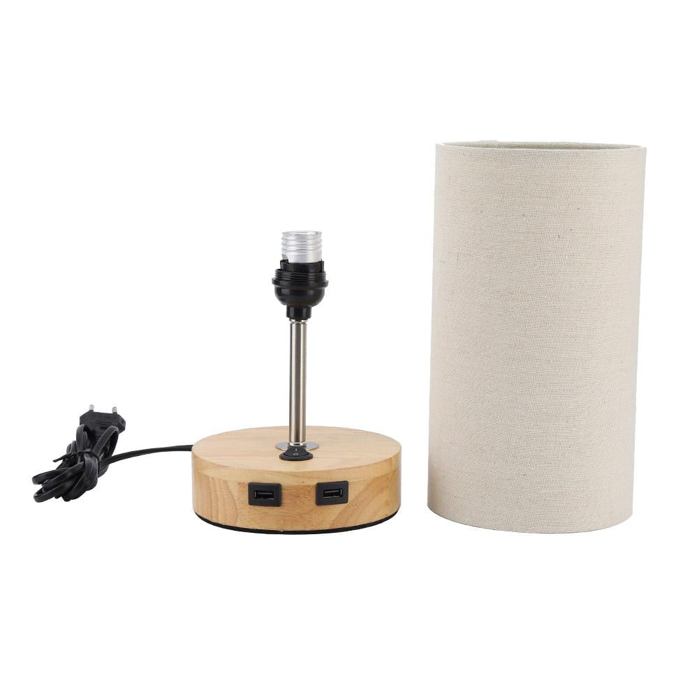 OTVIAP E26 Domestic Simple Table Desk LED Light Lamp Double USB Plug