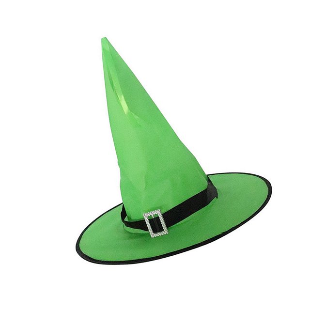 Advancent Sombrero con luces LED para vacaciones de Halloween que brilla intensamente, se puede usar en la cabeza o como colgante, sombrero de bruja, Iluminación navideña verde Advancent HA006911-05B