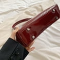 thumbnail image 5 of MMYGU Shoulder Bag for Women - Burgundy Y2k Handbag, Trendy Patent Leather Shoulder Purse, Wine Red Tote, 5 of 6