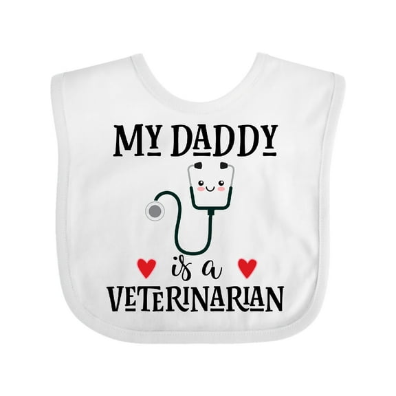 Inktastic Veterinarian Daddy Vet Boys or Girls Baby Bib