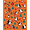 Orange, Pattern 3, variant on ODIKA 4' x 6' Machine Washable Non-Slip Area Rug, Whimsical Penguin High Traffic Rug, Turquoise, 618610
